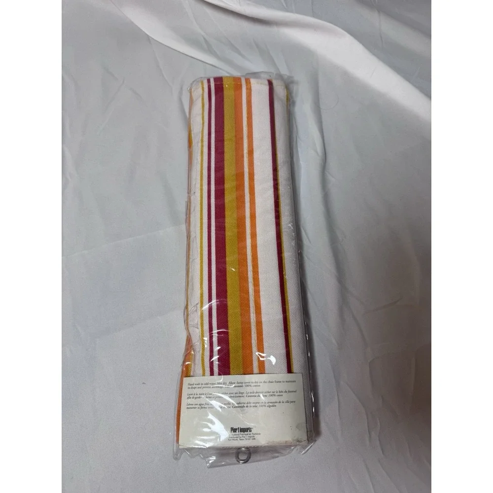 Pier 1 Imports Director's Chair Cover Salsa Stripe 100% Cotton Y2K Colorful Boho